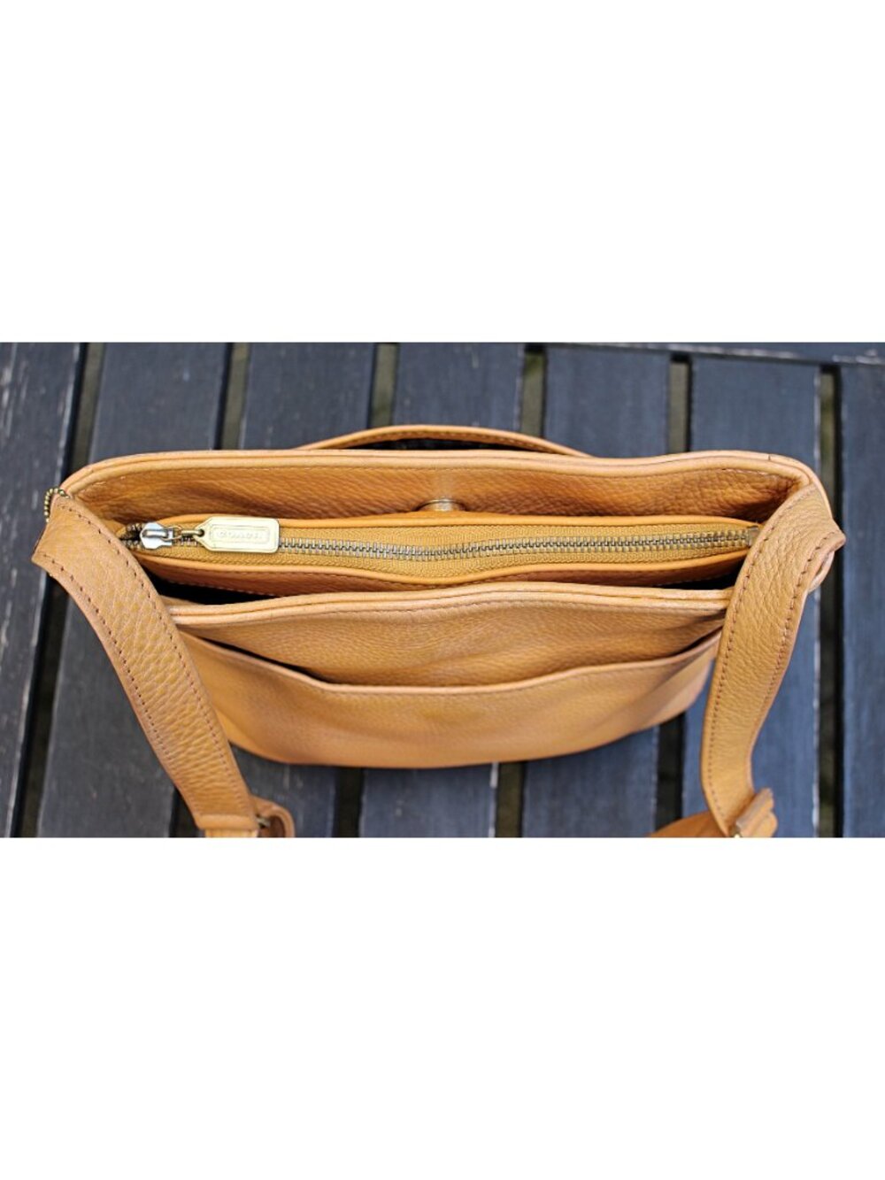 Coach Vintage - Sonoma Pocket Zip Natural Grain Bag 4924 -Marigold - Costa Rica - Picture 3 of 14